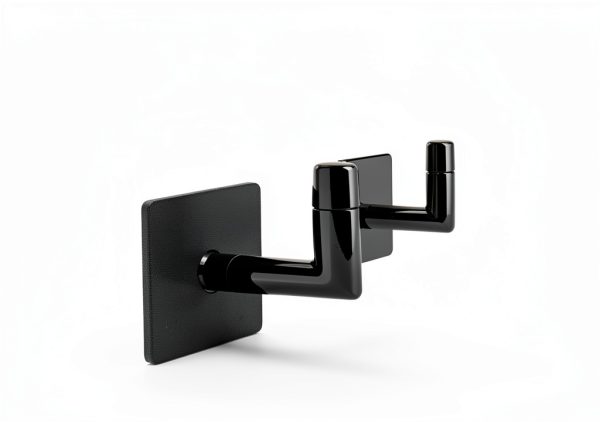 Yinkin Black Square Shower Arm Flange Stainless Steel-6