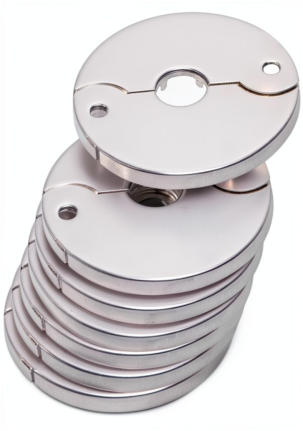 Avalon Chrome Flange Floor Ceiling Plates Metal 6-Pack-0