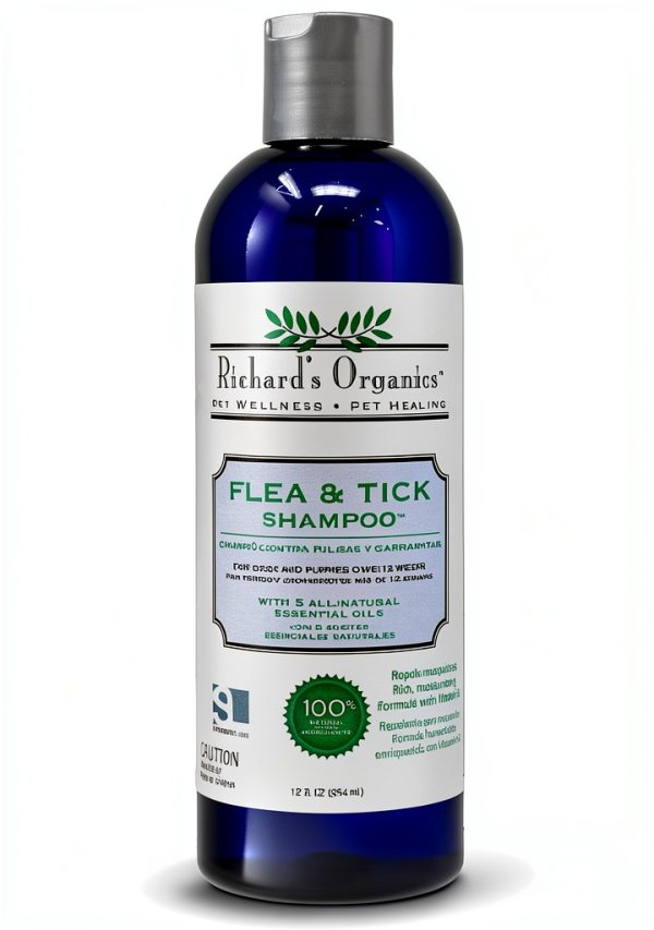 Richards Organics Flea Tick Shampoo Natural Oils Dog Care-0