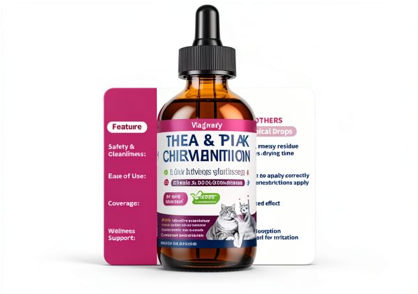 Wagmee Flea Drops Natural Prevention for Dogs Cats-5
