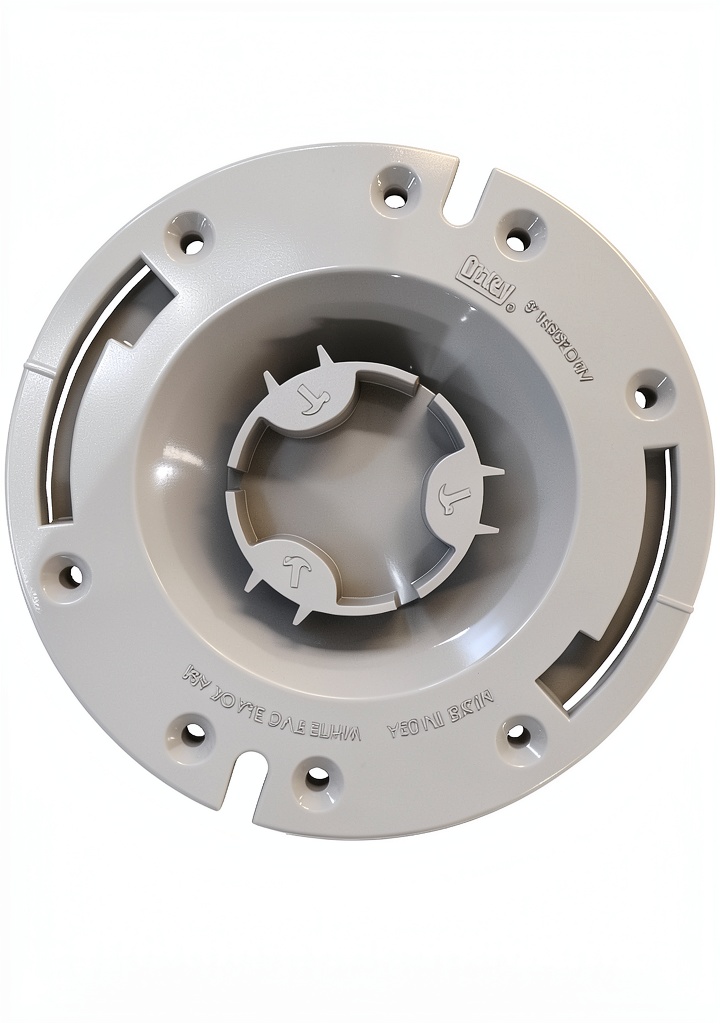 Installing Oatey 3 Inch PVC Toilet Flange White Floor Mounted on a bathroom floor
