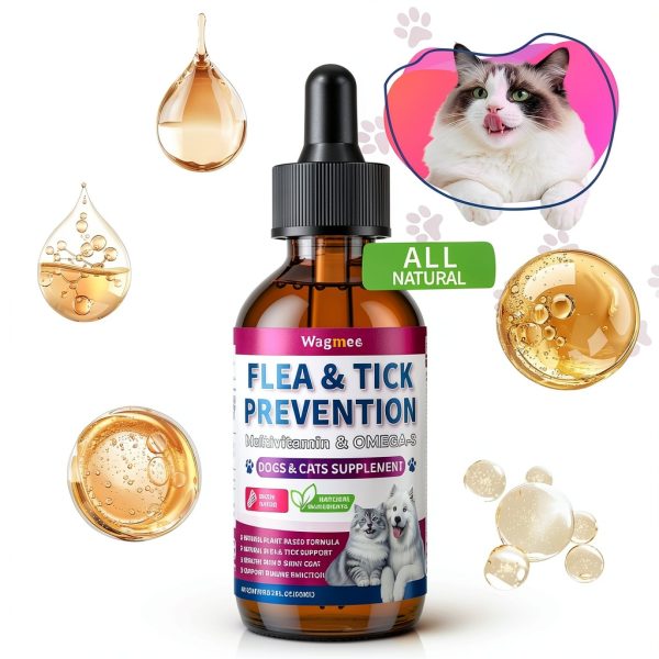 Wagmee Flea Drops Natural Prevention for Dogs Cats-4