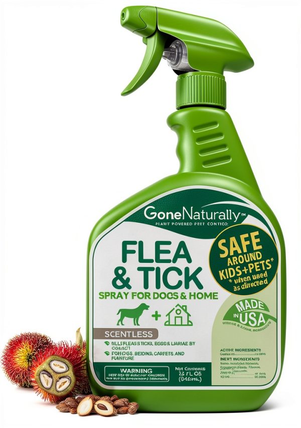 GoneNaturally Flea Spray for Dogs Cats Natural Pest Control-0