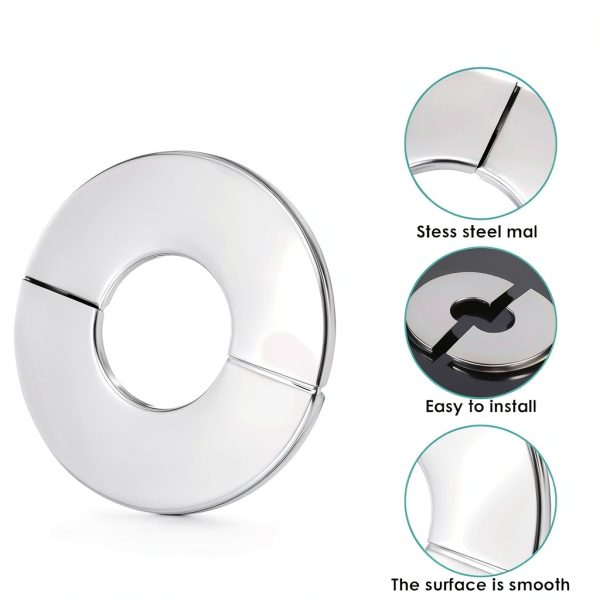 Bruislard Silver Faucet Flanges Stainless Steel Pipe Covers-2