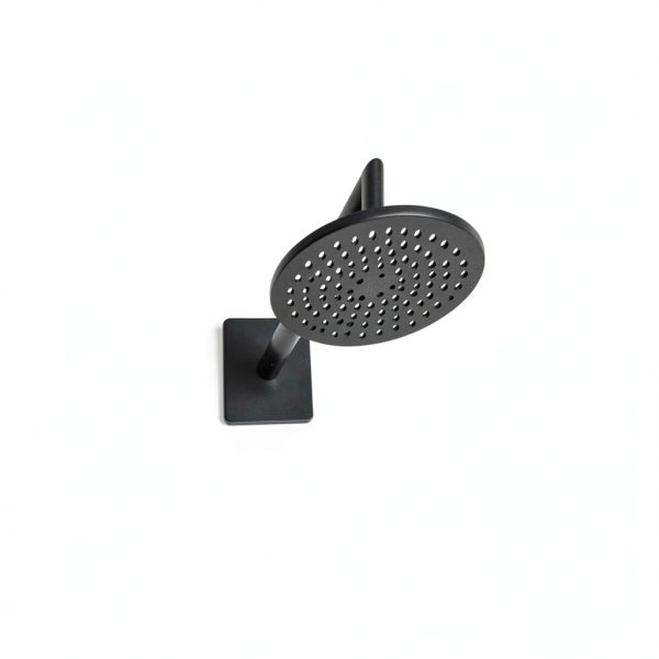Yinkin Black Square Shower Arm Flange Stainless Steel-4