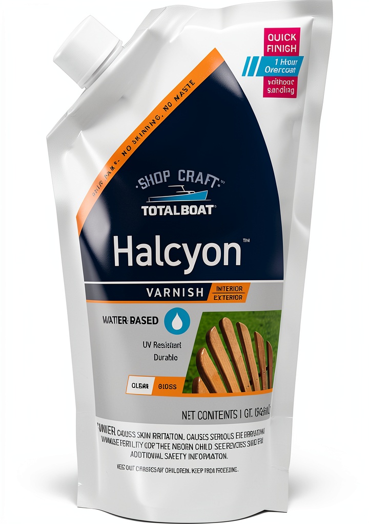 Installing TotalBoat Halcyon marine varnish on a wooden boat hull