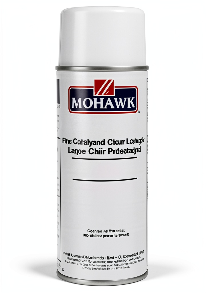 Applying Mohawk satin spray finish on a wooden table