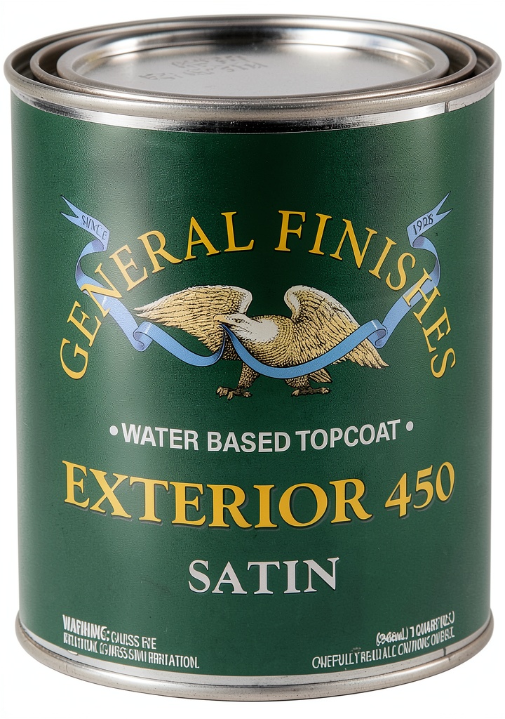 Applying General Finishes 450 Satin Paint to a wooden cabinet