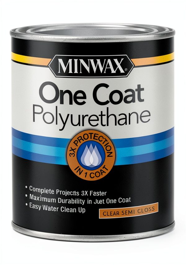 Minwax One Coat Polyurethane Protective Finish Quart-0