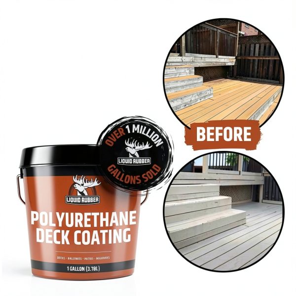 Polyurethane Deck Coating Liquid Rubber 1 Gallon-1