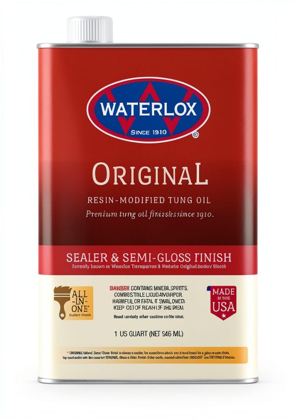 Waterlox Satin Finish 1 Quart Wood Stain Medium Sheen Protective-0