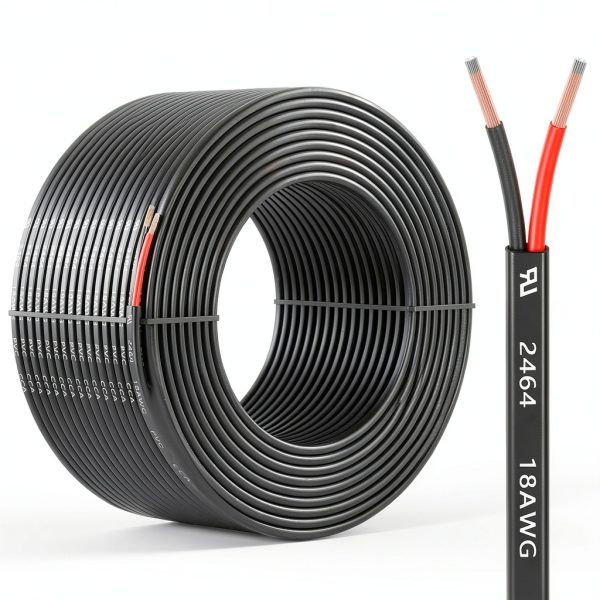 18 Gauge 2-Conductor 30FT Electrical Wire Mziklr Low Voltage PVC CCA-0