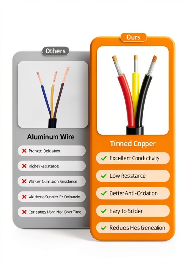 18 Gauge Wire 3C 18 AWG Tinned Copper PVC Cable IP68 30FT CONEPY-4
