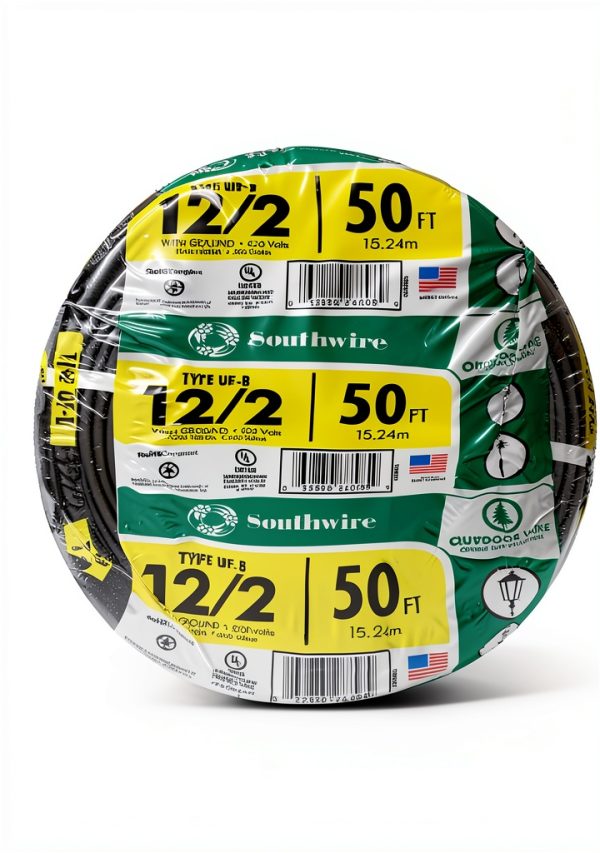 12/2 UF Wire Southwire 13055922 50ft Copper Direct Burial Cable-2