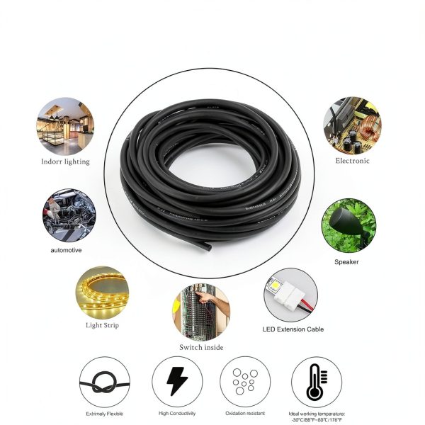 22 Gauge 5 Conductor Electrical Wire ENERJOUR UL2464 Tinned Copper PVC-5