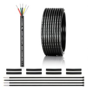22 Gauge 5 Conductor Electrical Wire ENERJOUR UL2464 Tinned Copper PVC-0
