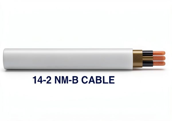 25 Feet 14/2 Type NM-B Copper. #14 AWG, 2 Conductors with Ground. Insulated Jacket White-1