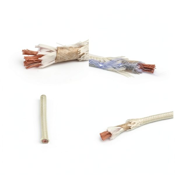 14 Gauge High Temperature Wire 16.4Ft, -76-932 ℉ 14 AWG Mica Fiberglass Electronic Copper Wire Insulated Heat Resistant High Temp Electronical Flexible Cable for Lamp Boiler Heater Kiln-2