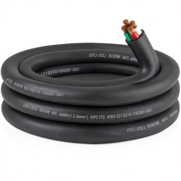 6ft 6/4 AWG SOOW Wire 6 Gauge 4-Conductor Cable by NINGBO LINSHENG-0