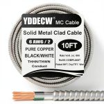 10ft 6/2 Clad Cable by YDECW – Aluminum Armor, Copper Conductors-0