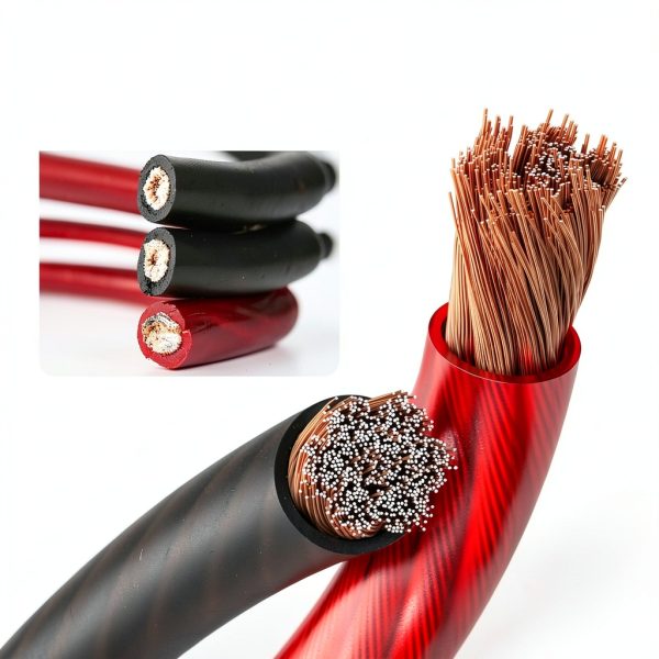 GEARit 0 Gauge Wire 25ft Ground Cable Black Red CCA for Amplifier-1