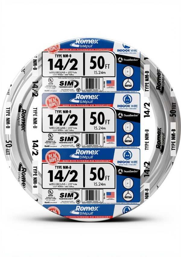 Southwire 14 2 Romex NM B Residential Indoor Electrical Wire 50ft-0