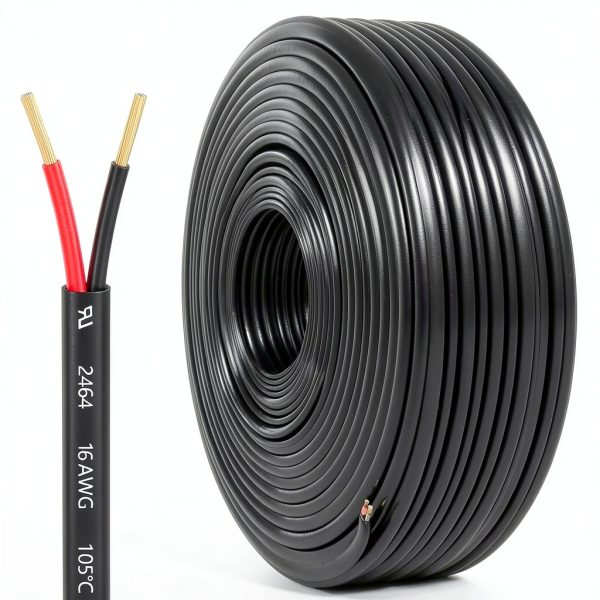 16 Gauge Wire HONENCN 16AWG PVC Cord for LED Lighting 30FT 12V/24V CCA-0